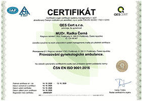 ISO Certifikát